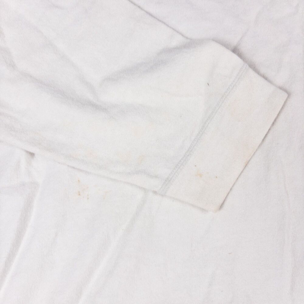 Vintage Y2K Nike Large V-Neck Long Sleeve Pullover Orange White Streetwear Shirt - Picture 7 of 10
